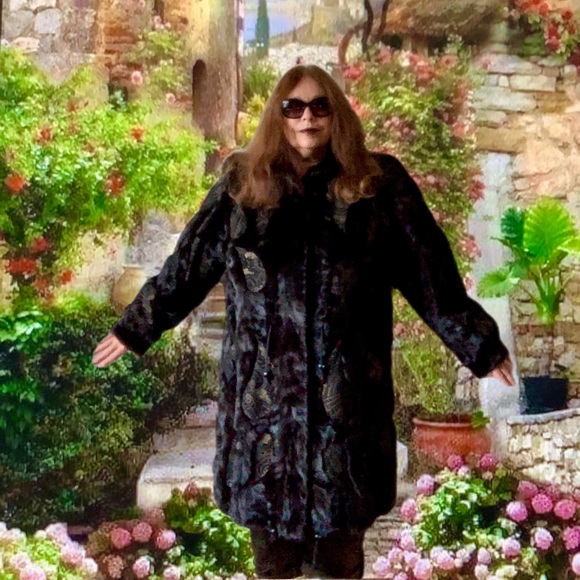 2X Mink Fur Parka Coat Quilted Liner 50”Bust😍EXCL - Picture 4 of 14